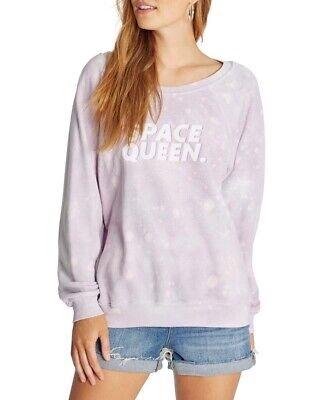 NWT Wildfox LG Space Queen Jersey Knit Sommers Sweater Purple 115436
