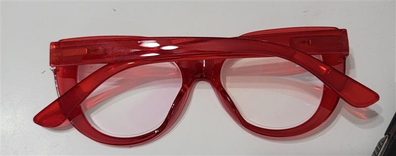 Optique Sheer Red Nerd 1.75 Cat Eye Thick Blue Light Reading Nerd Glasses 115690