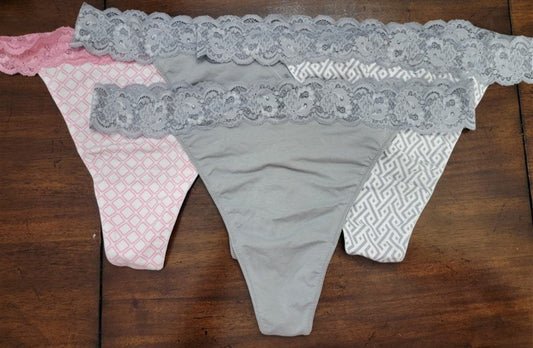 NEW Cosabella 3X Hanna Lace Thong Underwear 4pr #83728