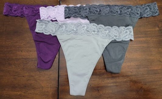 NEW Cosabella 1X Hanna Lace Thong Underwear 4pr #83730