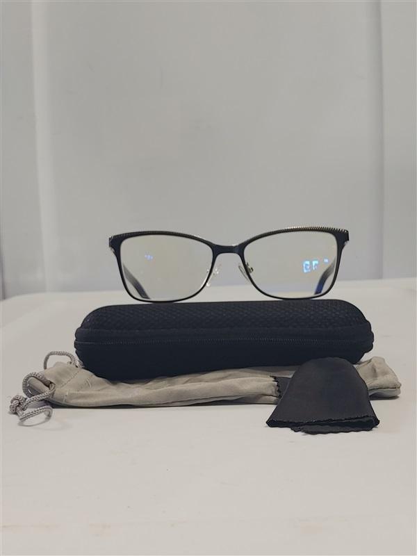 NWT CessBlu Black Rectangle Blue Light 2.00 Reading Glasses Readers 87289