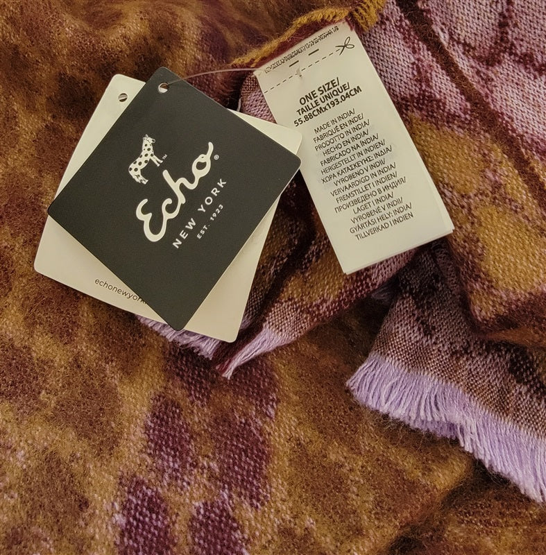 Echo Dragon Scale Purple & Gold Scarf 91770