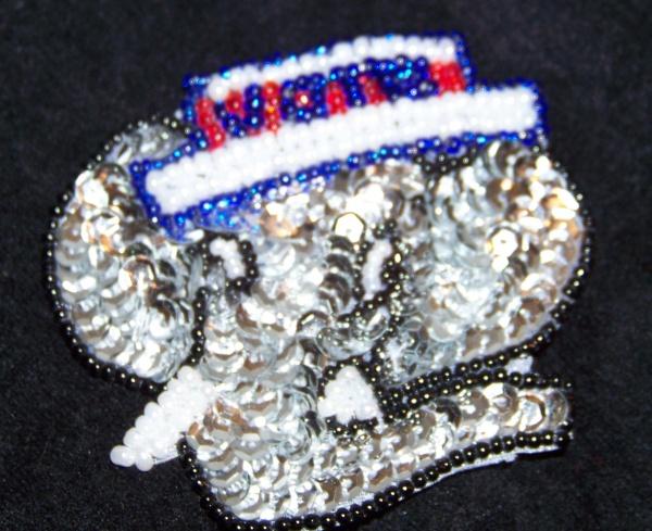 Vintage VOTE Republican Elephant Sequin Patch Pin