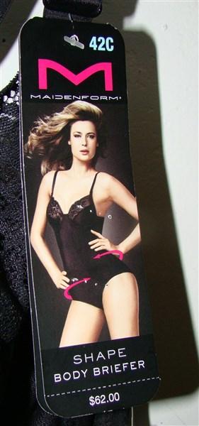 New Flexees by Maidenform 42D Black Firm Control Unlined Body Shaper 1456 #44736