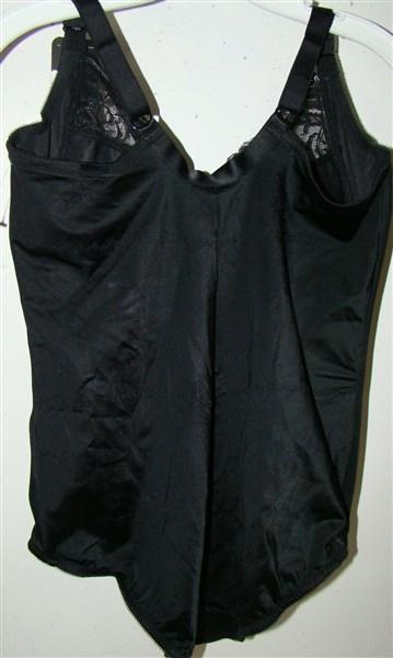 New Flexees by Maidenform 42D Black Firm Control Unlined Body Shaper 1456 #44736