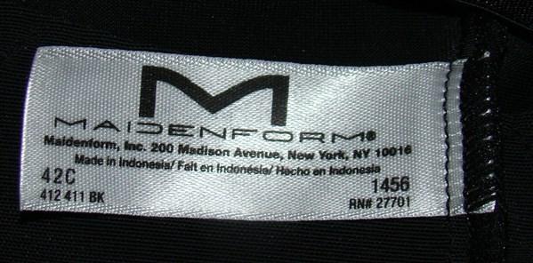 New Flexees by Maidenform 42D Black Firm Control Unlined Body Shaper 1456 #44736