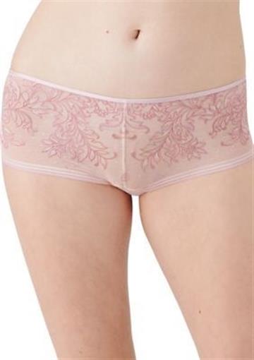 NEW Wacoal XL 845340 Net Effect Pink Panty Boy Shorts Underwear #85943