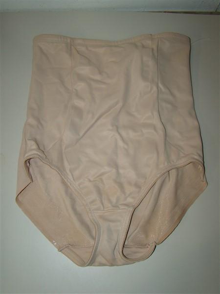 NWOT Miraclesuit Beige Shape Away Back Magic Hi-Waist Brief 2915 L #52662