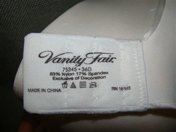 NEW Vanity Fair 38DD White Beauty Back Full Coverage Underwire Bra 75345 #52727