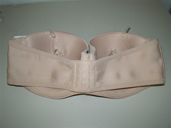 NWOT Vanity Fair 40D Beauty Back Full Figure Strapless Bra 74380 Beige #55592