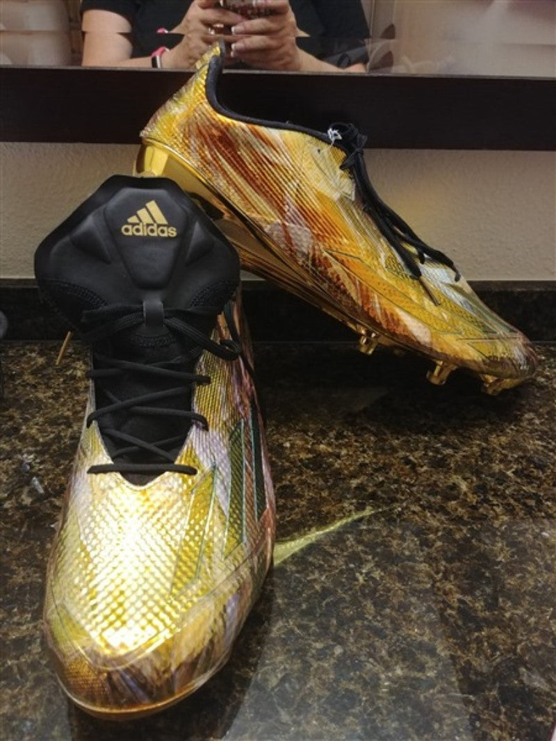 Adidas Adizero 5-Star 5.0 Low Football Cleats Metallic Gold SZ 18 AQ8174