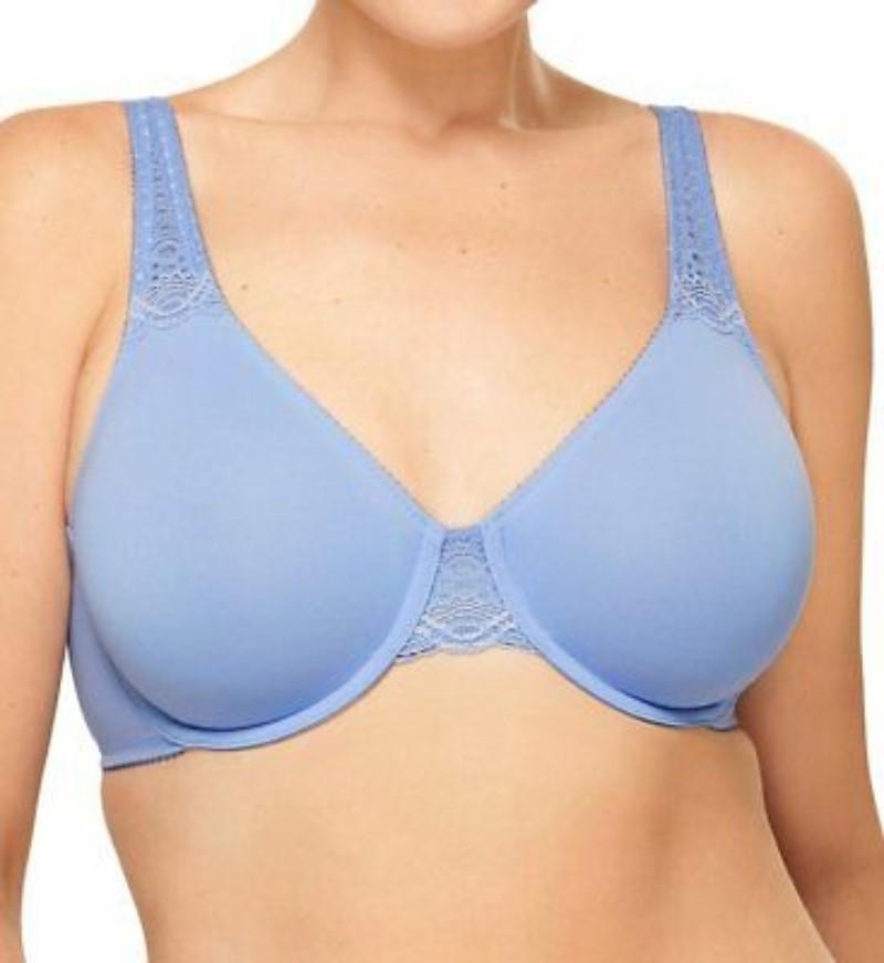 NEW Wacoal 34D Soft Embrace Underwire Bra 851211 Blue #67411