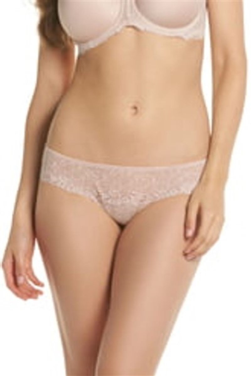 NEW Wacoal sm Vivid Encounter Lace Bikini 843295 Beige 72058