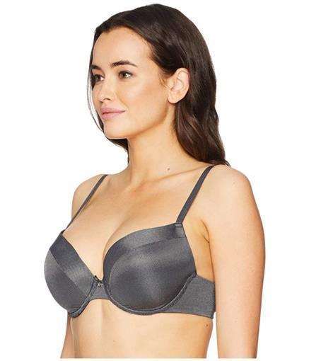 NEW Le Mystere 34DD/E Safari Plunge T-Shirt Bra 9978 Gray Silver #76623