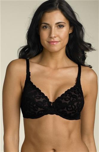 NEW Wacoal 34D Arabesque Lace Underwire Bra 85199 Black #77364