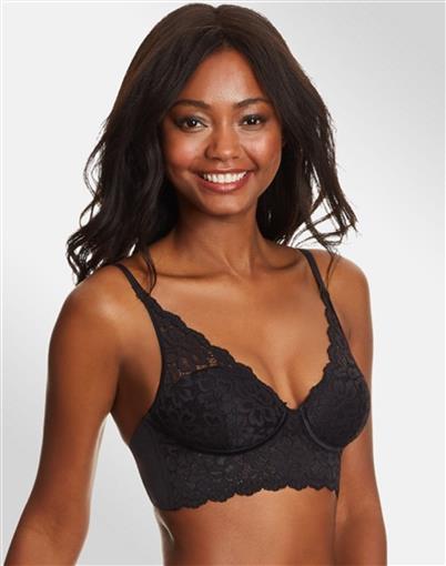 NEW Maidenform 34D Casual Comfort Convertible Lace Bralette DM1188 Blk #77442