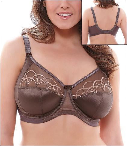 New Elomi 40G Cate Underwire Full Cup Banded Bra EL4030 Brown #79735