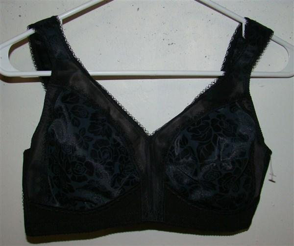 NWOT Playtex 18 Hour 36C Original Comfort Strap Wirefree Bra 4693 Black #79945