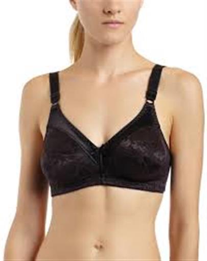 NWT Bali Double Support Spa Closure Bra 3372 Black 34C #81550