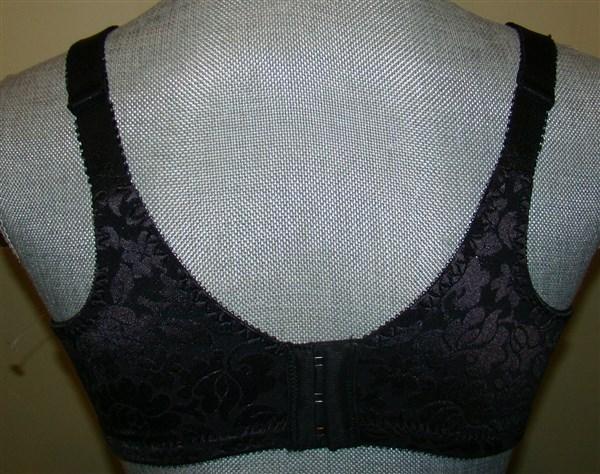 NWT Bali Double Support Spa Closure Bra 3372 Black 34C #81550