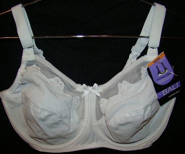 NWT Bali Flower White 38B Full Coverage Bra 0180 #81610