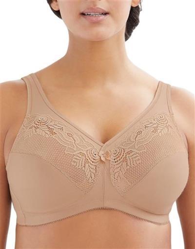 NEW Glamorise 40C Magic Lift Full Figure Minimizer Bra 1003 Beige #82504