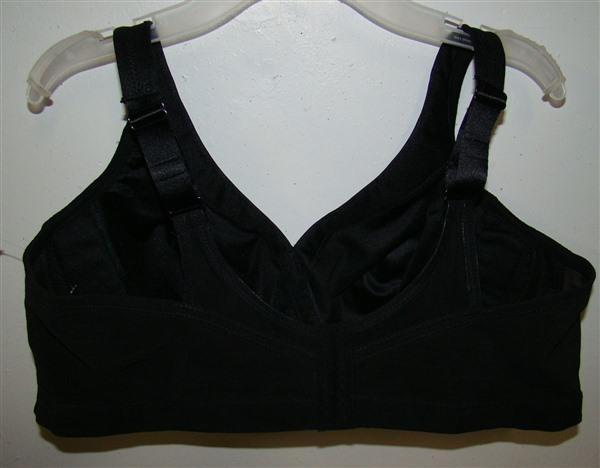 NWOT Glamorise Sport Bra 1006 Superior Support No Wires Black 36C #82516