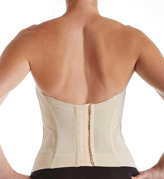 NEW Elila Lace Strapless Longline Bustier Bra 6621 Beige 42F #82602