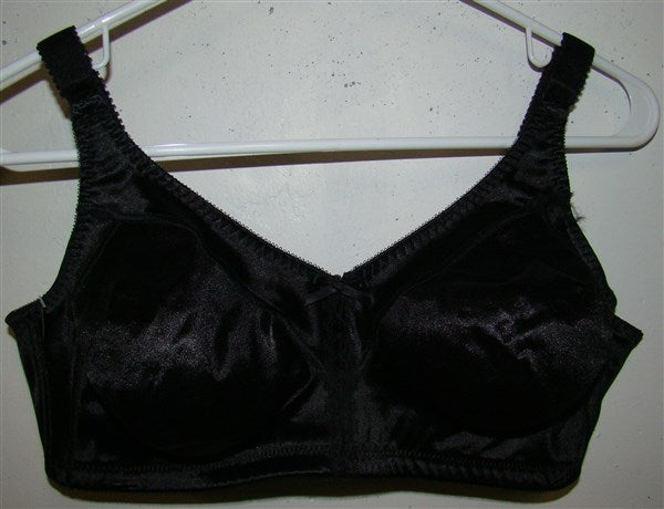 NWT Bali 38C Black Double Support Wireless Bra 3820 #82820