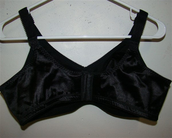 NWT Bali 38C Black Double Support Wireless Bra 3820 #82820