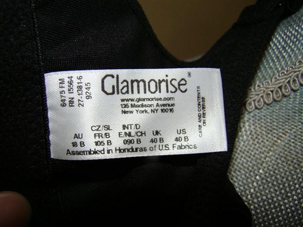NEW Glamorise Wonderwire Front Close Bra 9245 Black 40B #82860