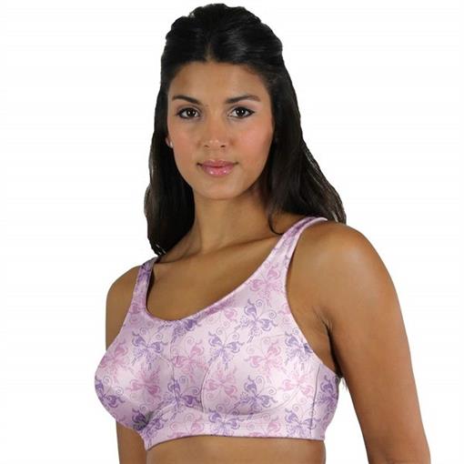 NEW Lunaire 34B Coolmax Underwire Sports Bra 11111 Pink Butterfly #82957