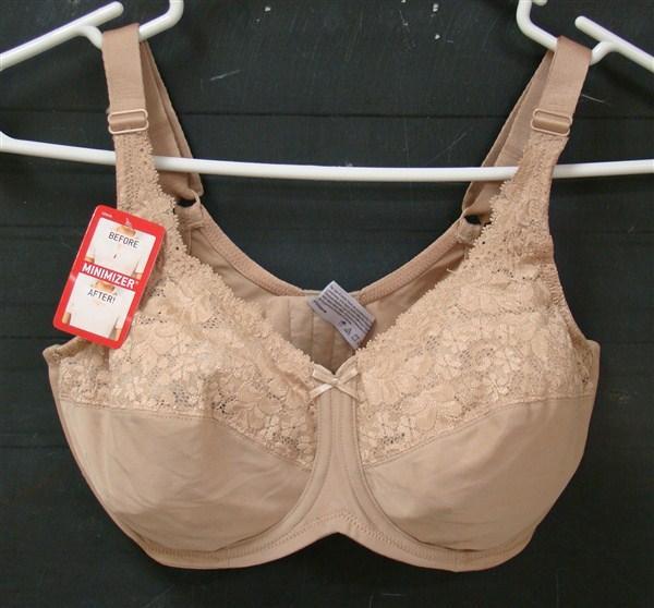 NWT Lilyette Bra 34D Comfort Lace 0428 Underwire Minimizer Beige Bra #83075