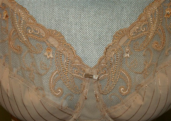 NEW Chantelle Cachemire 3 Part Cup Bra 3371 Beige Lace 32D #83087