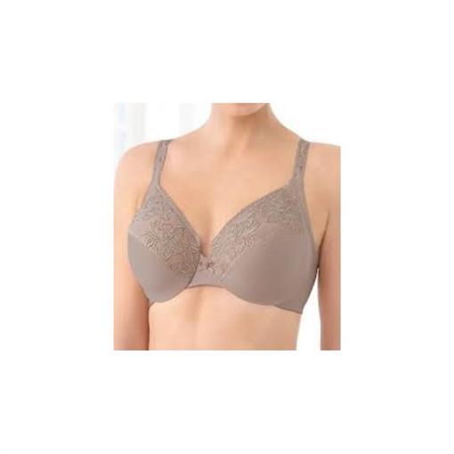 NEW Glamorise 32F Elegance Embroidered Wonderwire Bra 9075 Taupe 83380