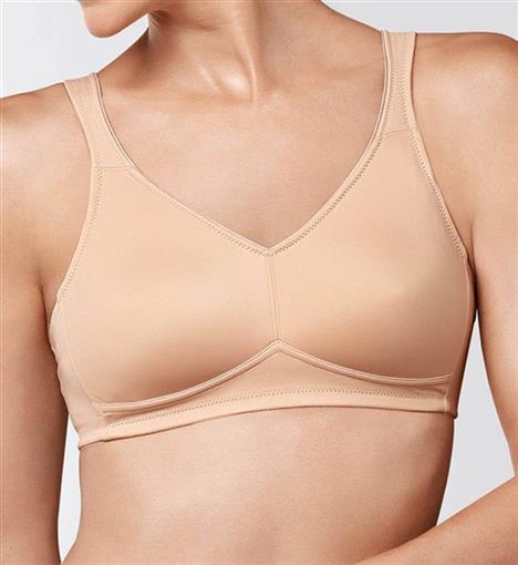 NWT Amoena 42A Marlena Seamless Soft Cup Bra 2167 Beige #83799