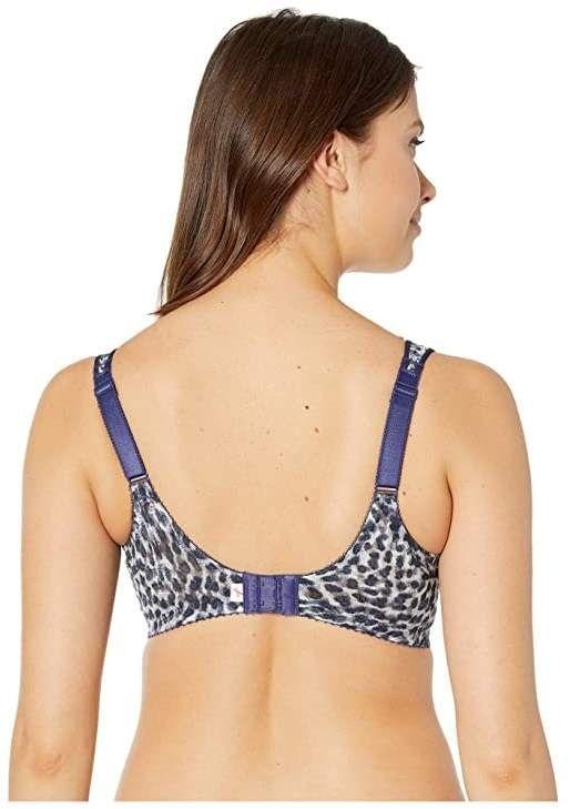 NEW Wacoal 36D Awareness Full Coverage Underwire Bra 855167 BLUE Cheetah #84711