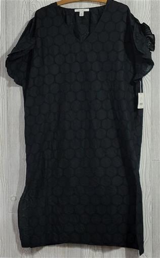 NWt Kate Landry ST2DK451 Embroidered Circles Lounge Dress Nightgown S Blk 83851