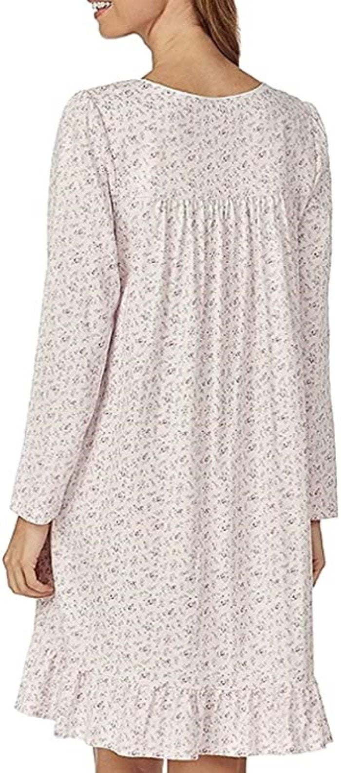 NWt Eileen West MD Rosebud Print Jersey Knit Short Nightgown Pink #85865