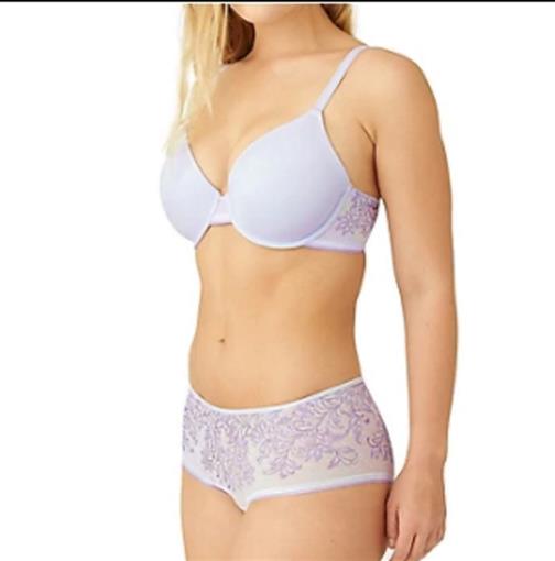 NWT Wacoal 34DD Net Effect Underwire T-Shirt Bra 853340 Purple 84187