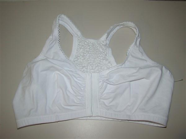 NWOT Glamorise 42 B/C/D Complete Comfort Cotton T-Back Bra 1908 White #86159