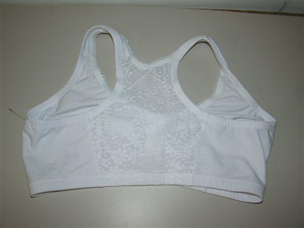 NWOT Glamorise 42 B/C/D Complete Comfort Cotton T-Back Bra 1908 White #86159