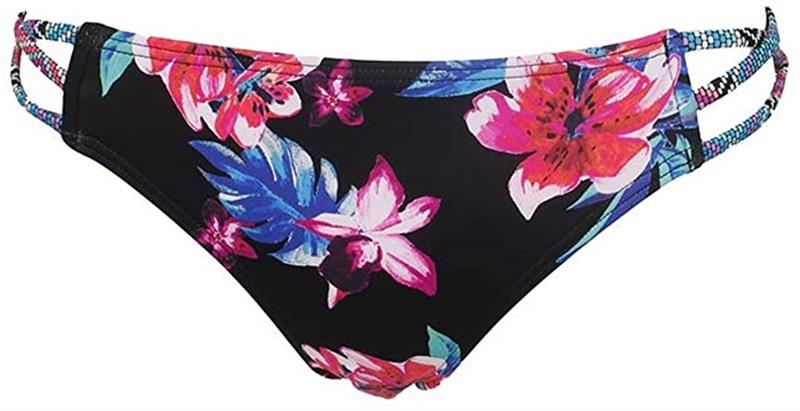 Sundazed F18006 XS Black Floral Stunner Hipster Floral Bikini Swim Bottom #86465