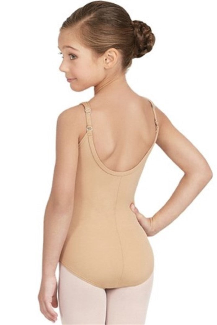 NWt CAPEZIO Adjustable Cami Leotard for Adult Beige TB1420 SM 86845
