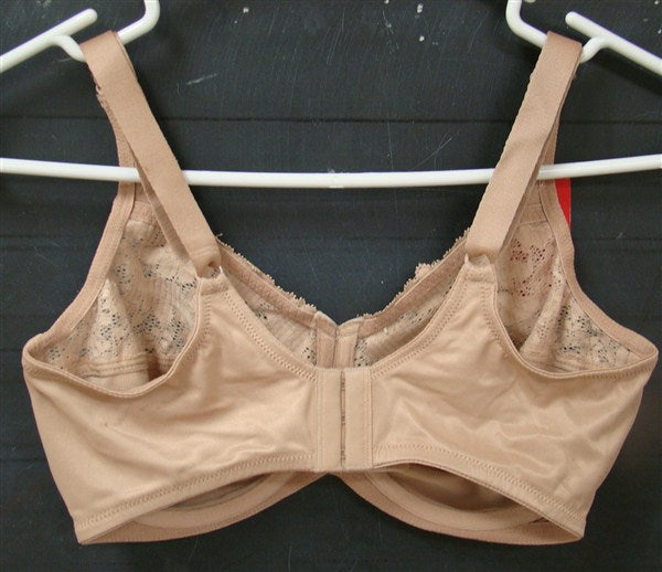 NWT Lilyette Comfort Lace Underwire Minimizer Bra 0428 Beige 38D #86981