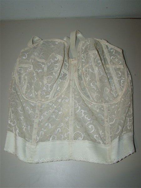 NEW Goddess Lace Longline 40D White Convertible Strapless 0689 Bra #87062