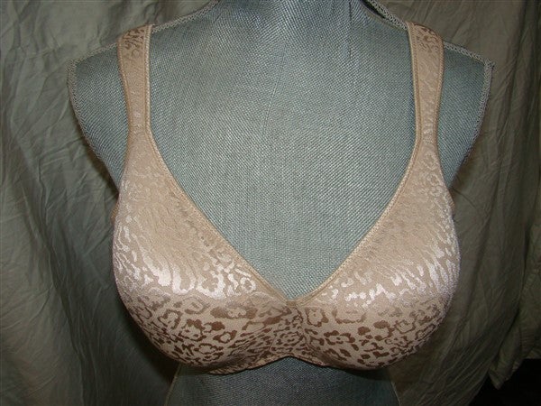 NWT Bali 42D Live It Up Underwire Full Coverage Bra 3353 Beige Cheetah #87065