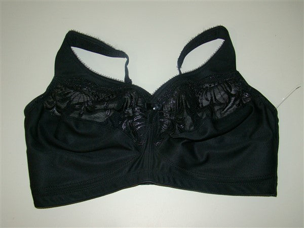 NEW Glamorise 38F Magic Lift Soft Cup Wireless Bra 1016 Black #87149