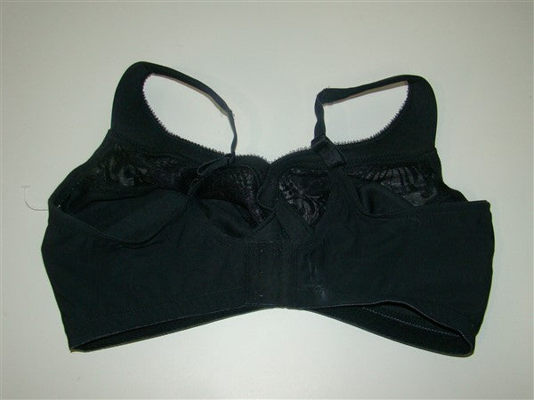 NEW Glamorise 38F Magic Lift Soft Cup Wireless Bra 1016 Black #87149