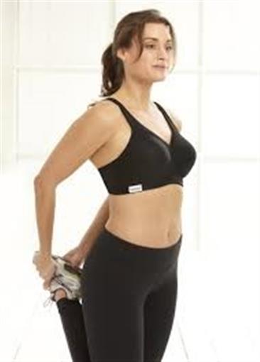 NWOT Glamorise Sport Bra 1006 Superior Support No Wires Black 36F 87323